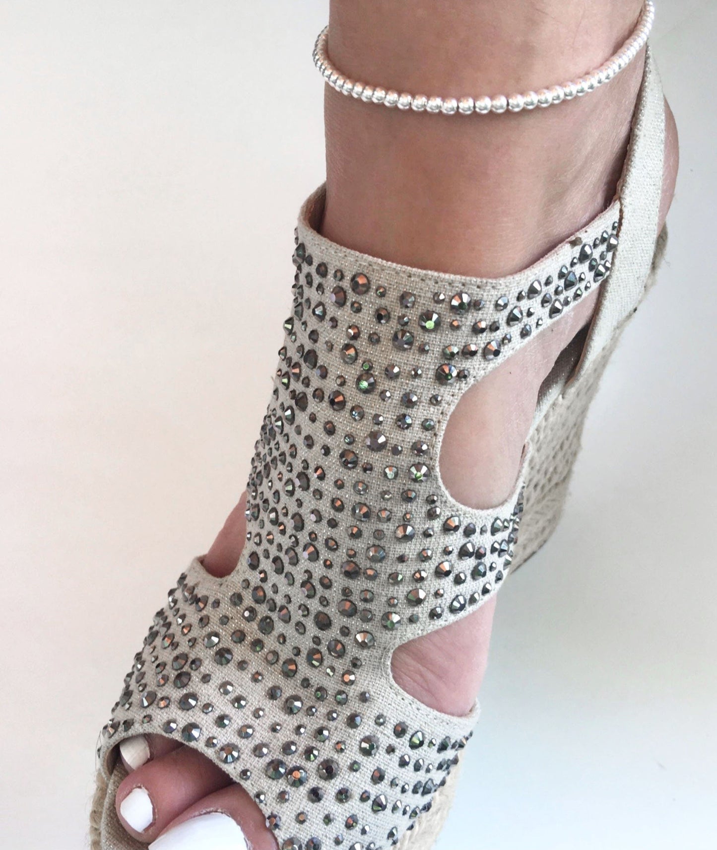 Silver Stretch Anklet, Sterling Silver Anklet, Ankle Bracelet, Anklet