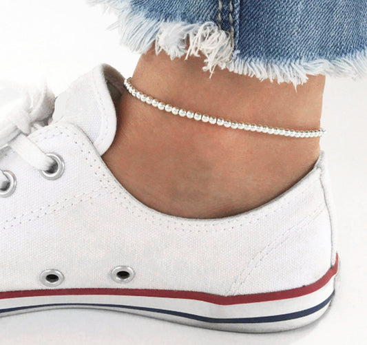 Silver Stretch Anklet, Sterling Silver Anklet, Ankle Bracelet, Anklet